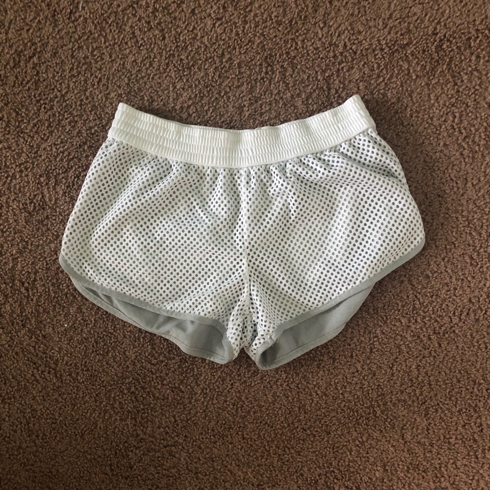 White work out shorts